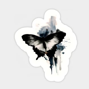 Butterfly japanese ink art, sumi e Sticker